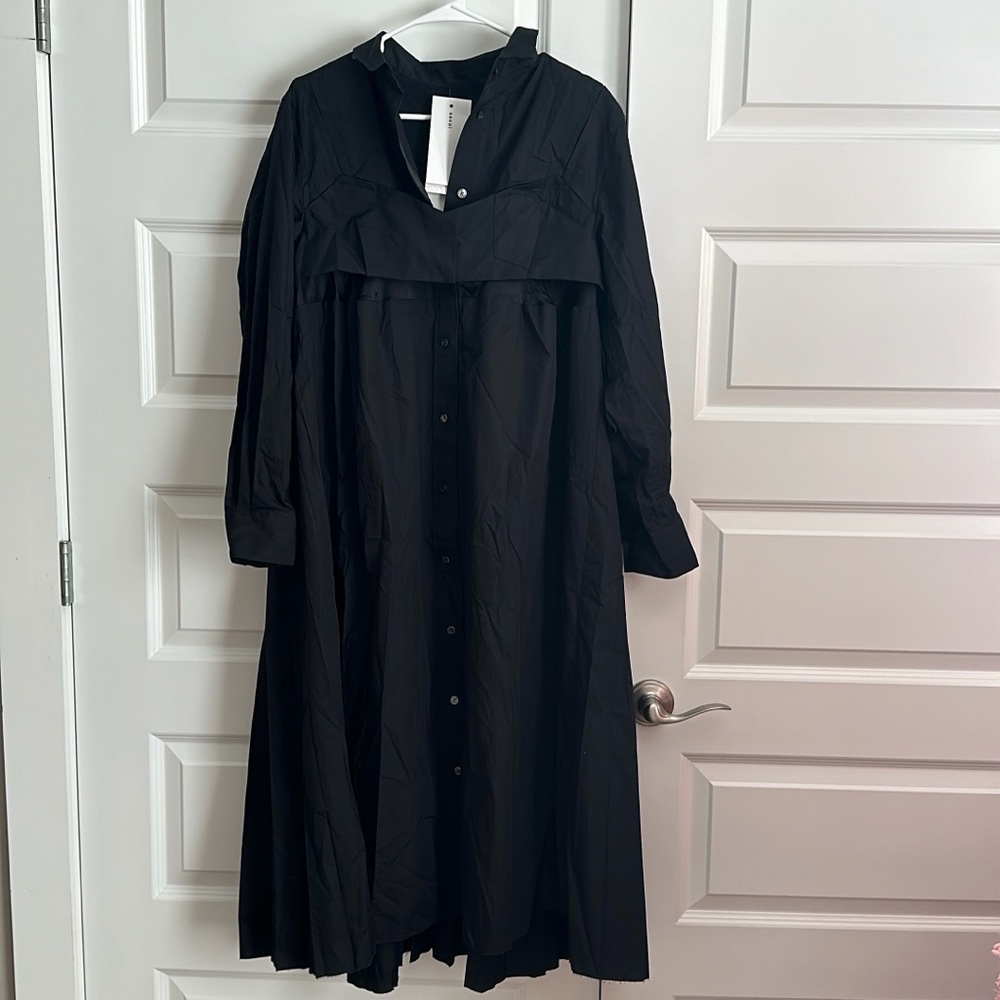 SACAI Midi Pleated‎ Shirt Dress NWT ￼Large
